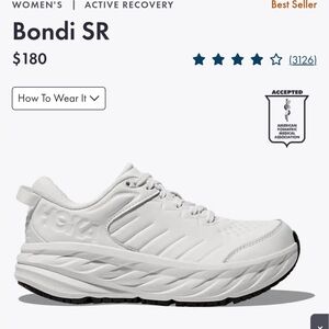 Hoka Women's Bondi SR Athletic Shoe in White